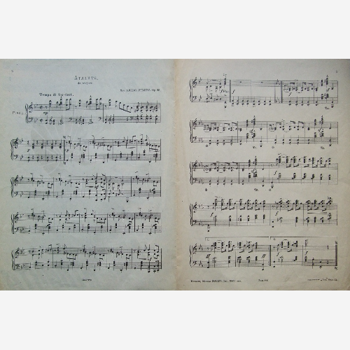 Обложка нот Атланта. Остроумова-Лебедева А. 1927г. бумага. литография